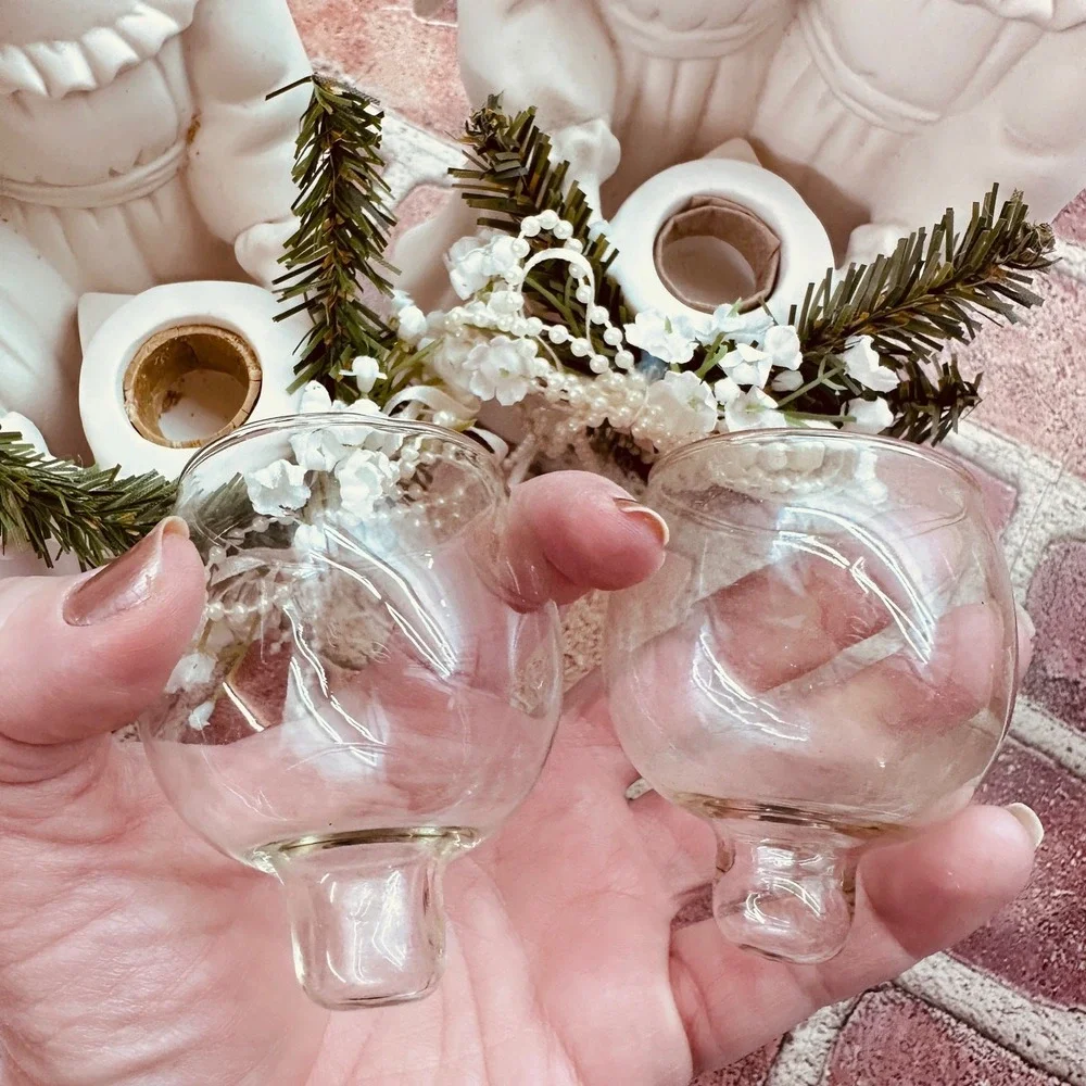 Pair of Ceramic Angel Votive Candle Holders - Christmas Holiday‎ - Vintage 1997